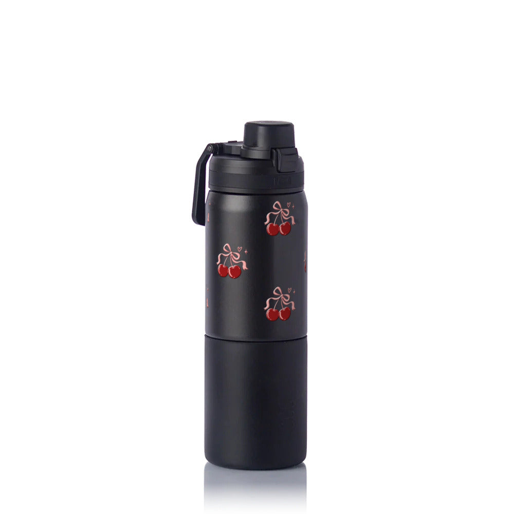 Garrafa Térmica PACCO Nexa 600ml Cereja Pop PRETO