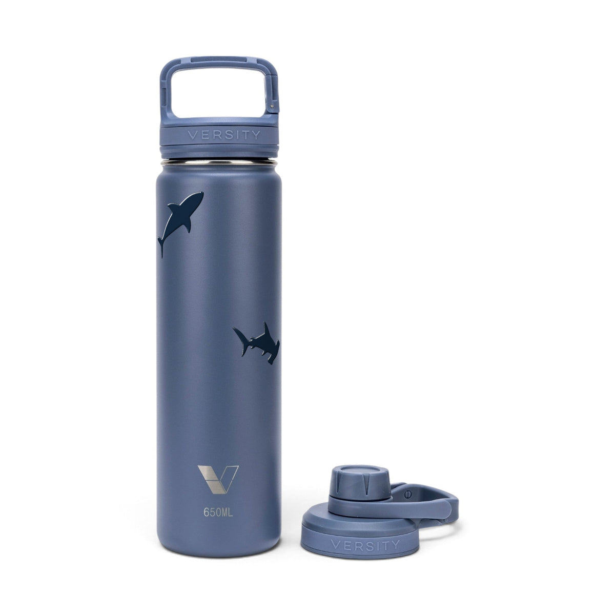 Garrafa Térmica Versity ColdKeeper 650ml Tubarões Azul