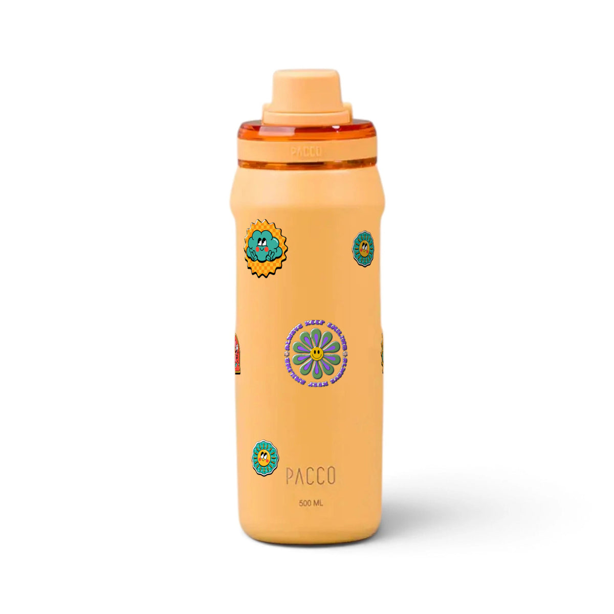 Garrafa Térmica PACCO Vyta 500ml Retrô Good Vibes Yellow Crush