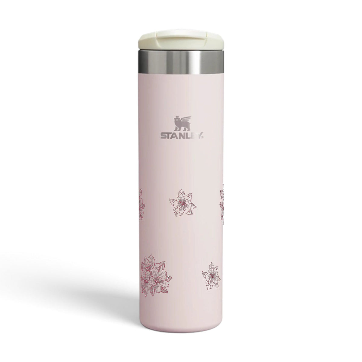 Garrafa Térmica Stanley Aerolight Transit 591ml Floral Rosa Rose Quartzo