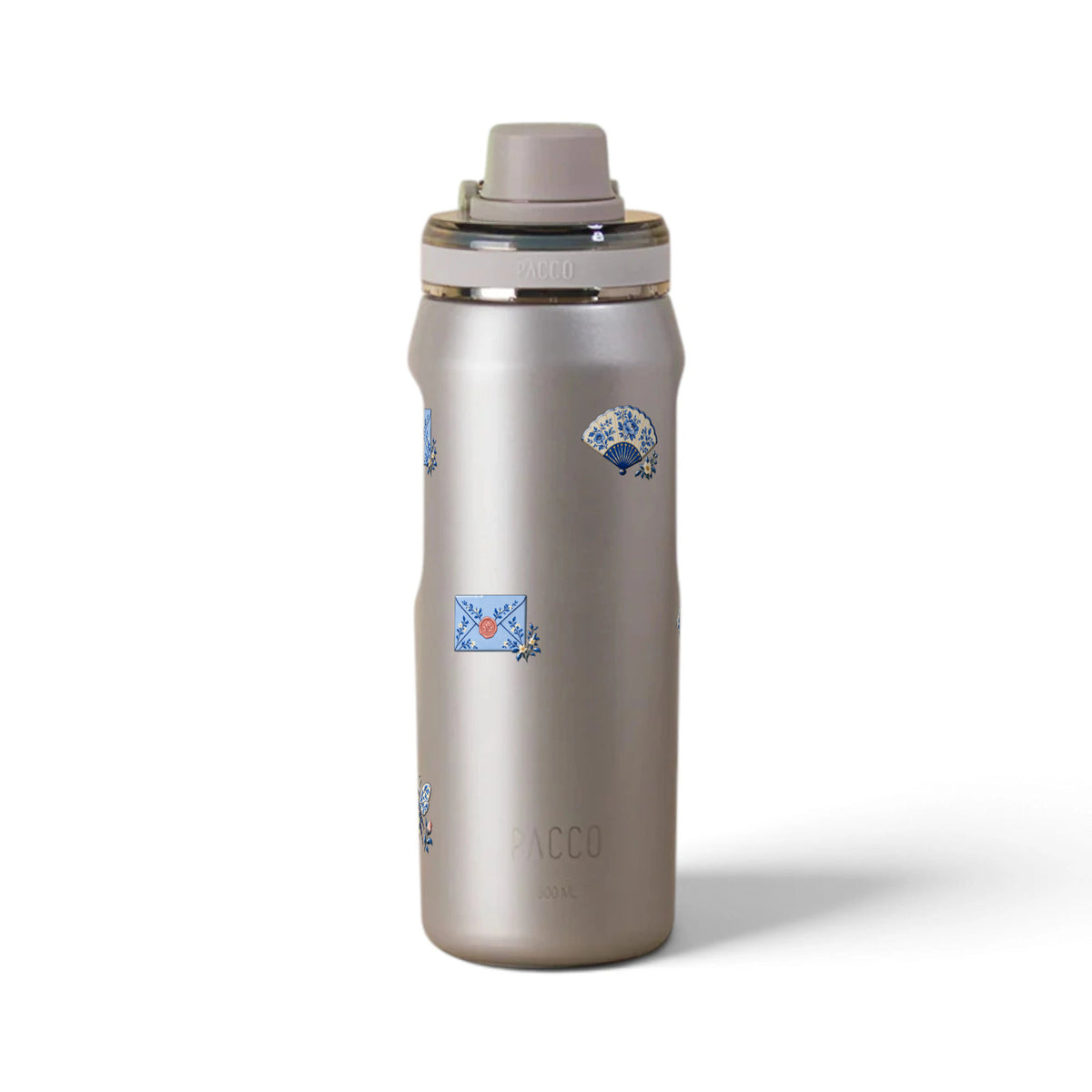 Garrafa Térmica PACCO Vyta 500ml Porcelana Azul Ouro Branco