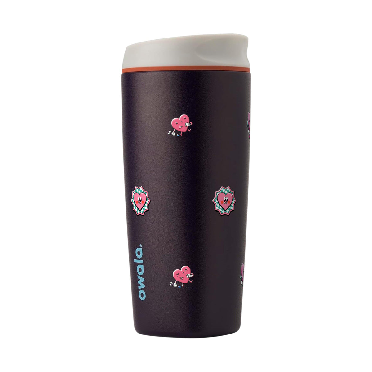 Copo Térmico Owala SmoothSip 600ml Corações BLUE NAVY