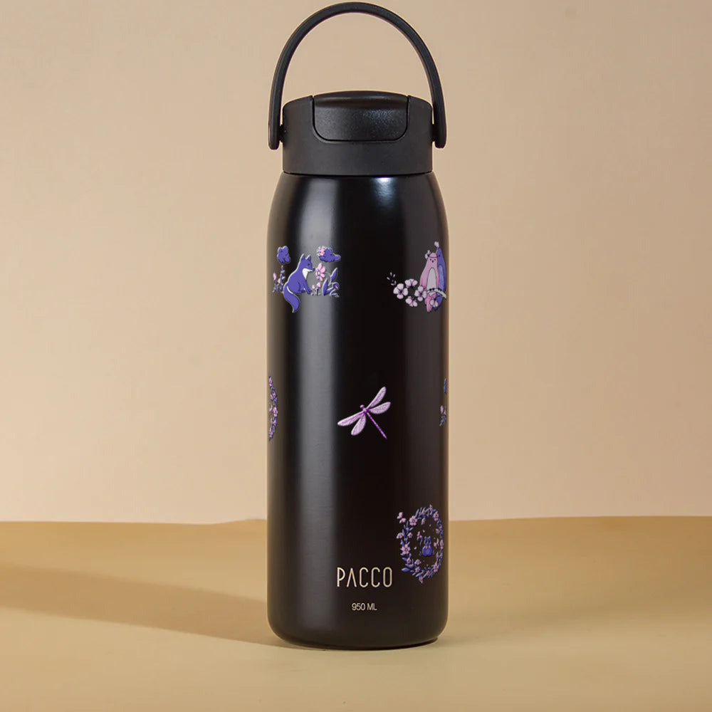 Garrafa Térmica PACCO Easy 950ml Natureza Lilás Preto