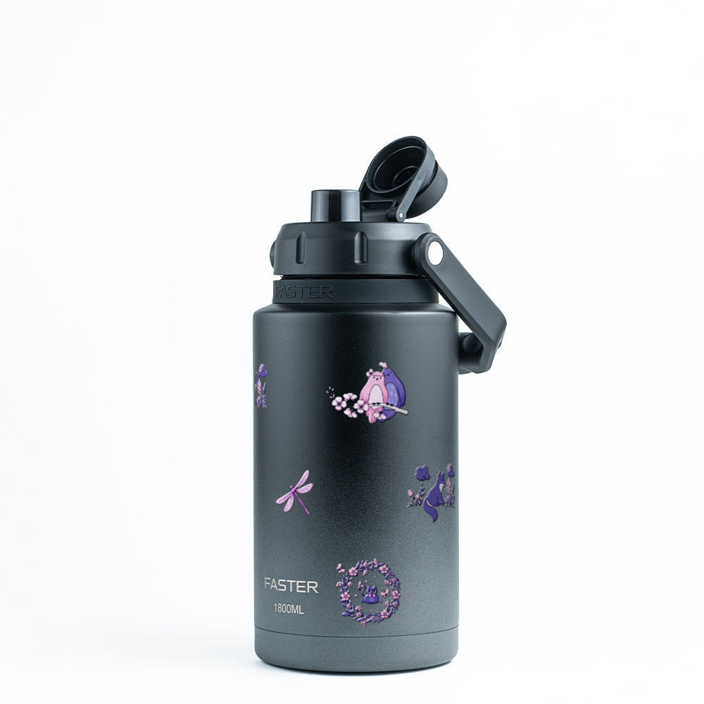 Garrafa Térmica Faster Growler 1800ml Natureza Lilás Grafite
