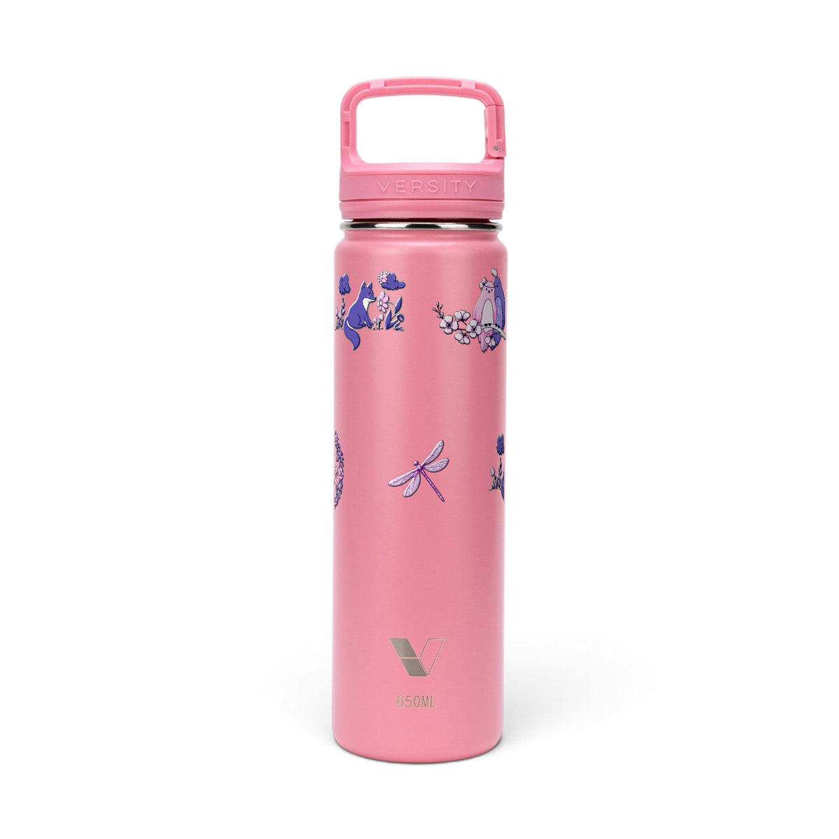 Garrafa Térmica Versity ColdKeeper 650ml Natureza Lilás Rosa Chiclete