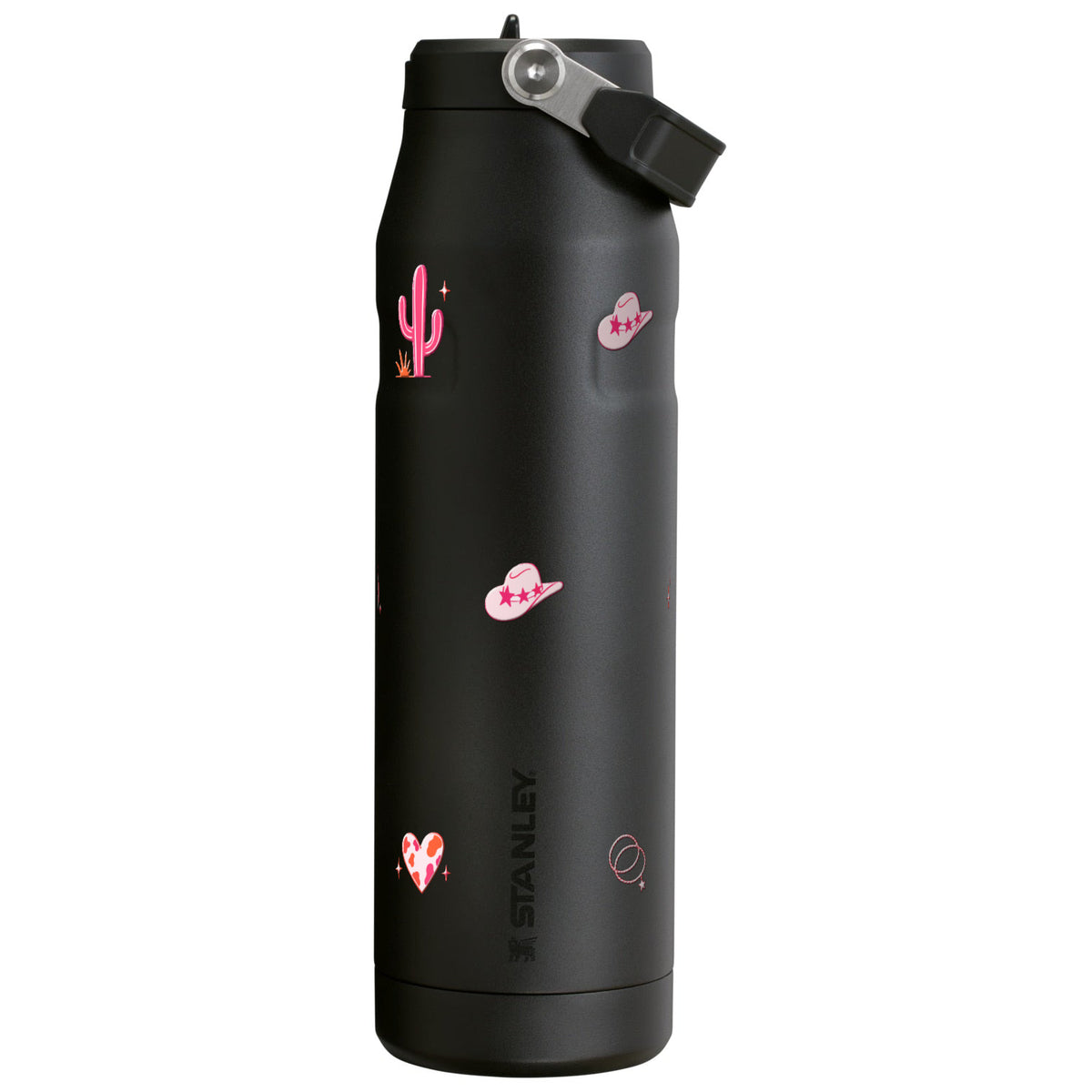 Garrafa Térmica Stanley Aerolight Flip Straw 1,1L Country Rosa Black