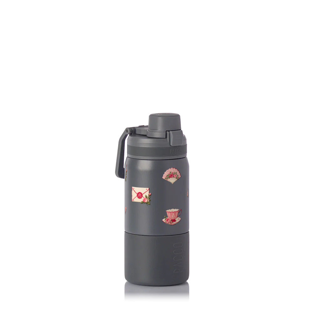 Garrafa Térmica PACCO Nexa 440ml Rosé Romântico CINZA