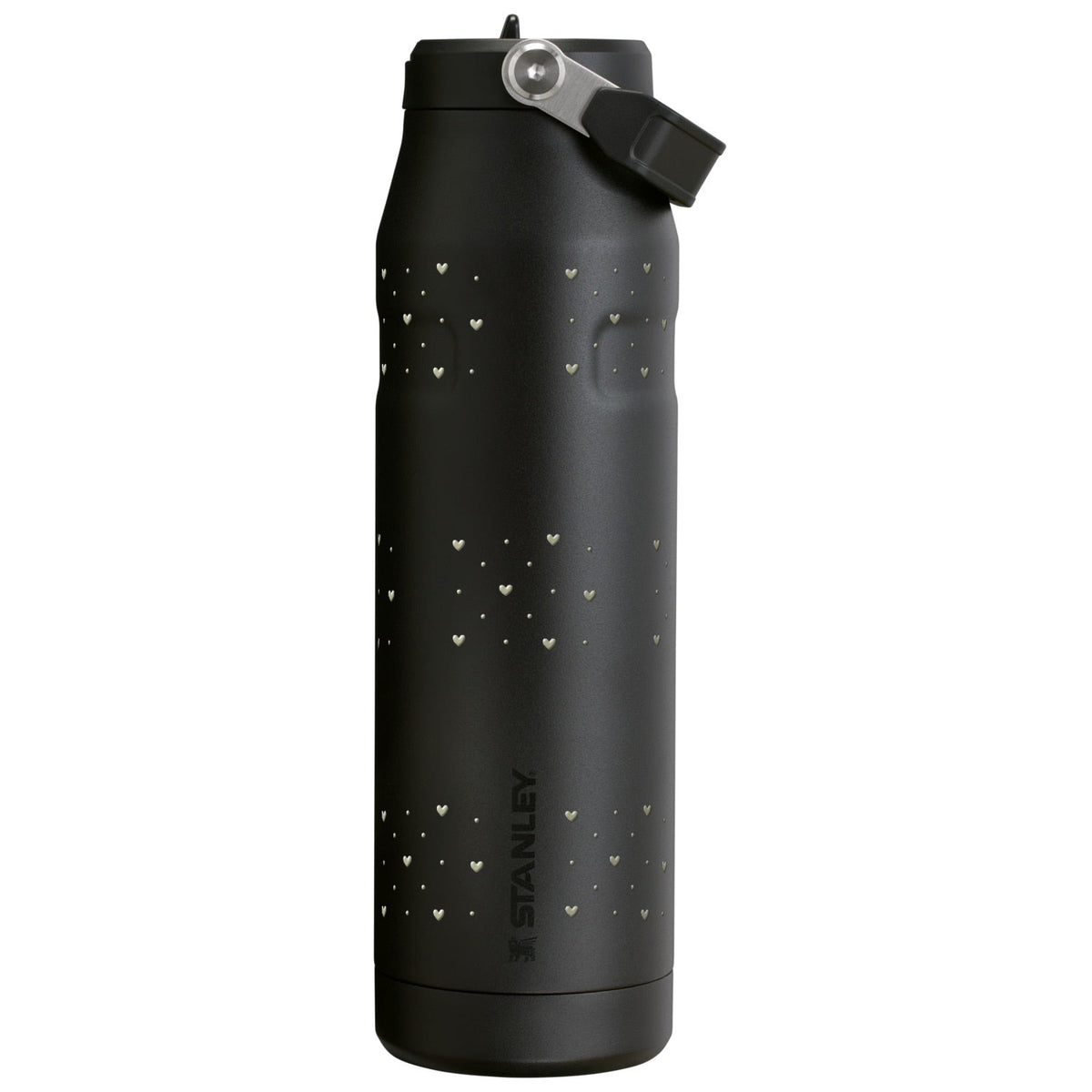 Garrafa Térmica Stanley Aerolight Flip Straw 1,1L Corações Sálvia Black