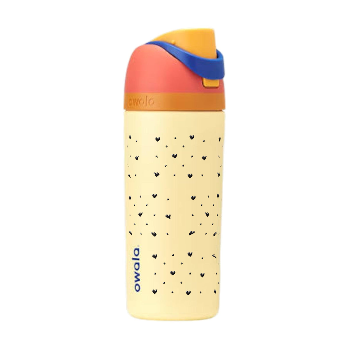 Garrafa Térmica Owala FreeSip 470ml Corações Preta Misty Horizon