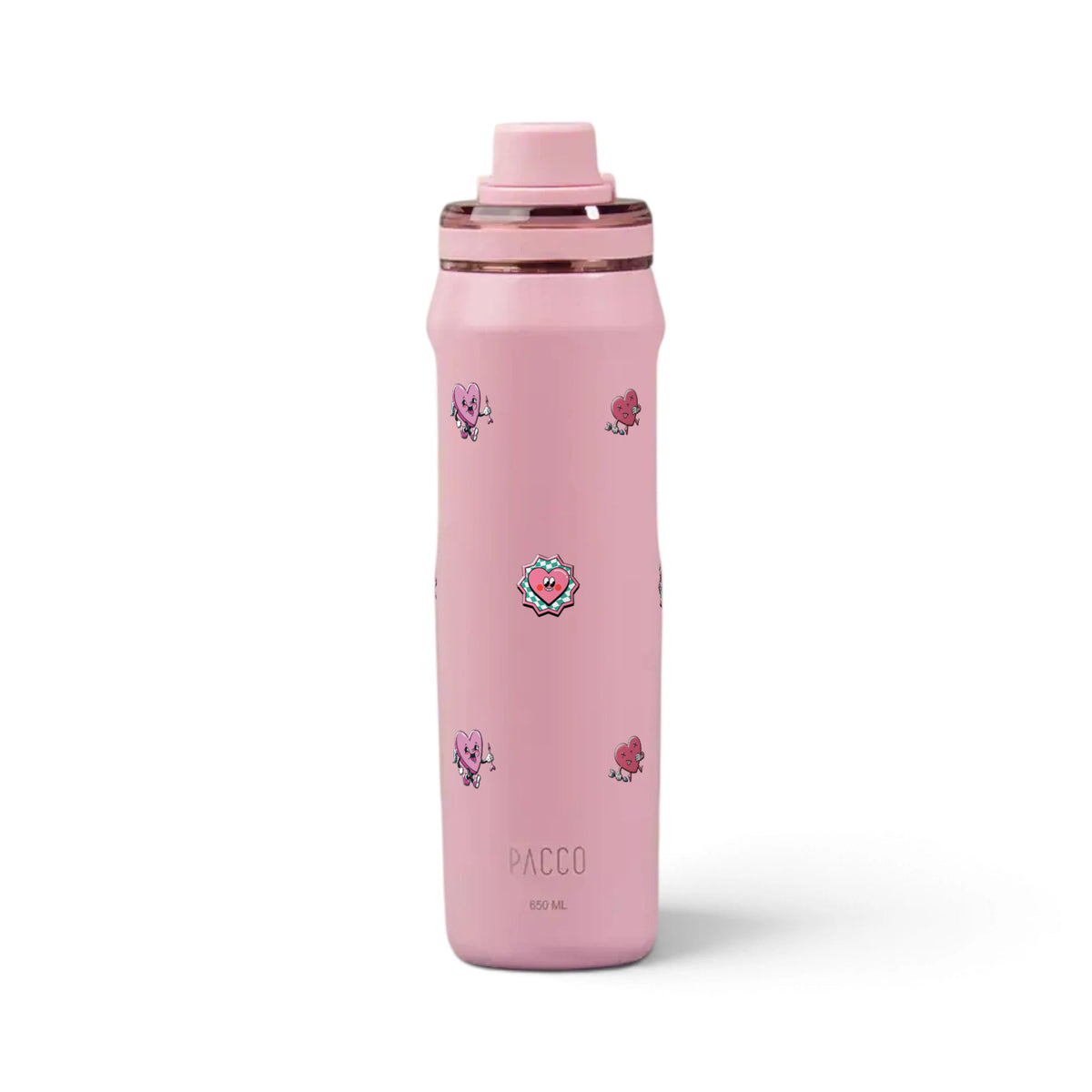 Garrafa Térmica PACCO Vyta 650ml Corações Sweet Rose