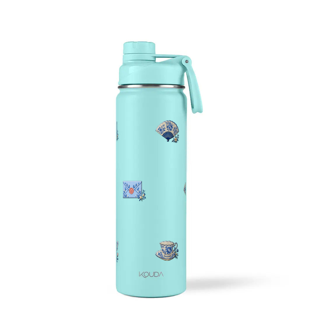 Garrafa Térmica Kouda Ladakh 660ml Porcelana Azul Turquesa