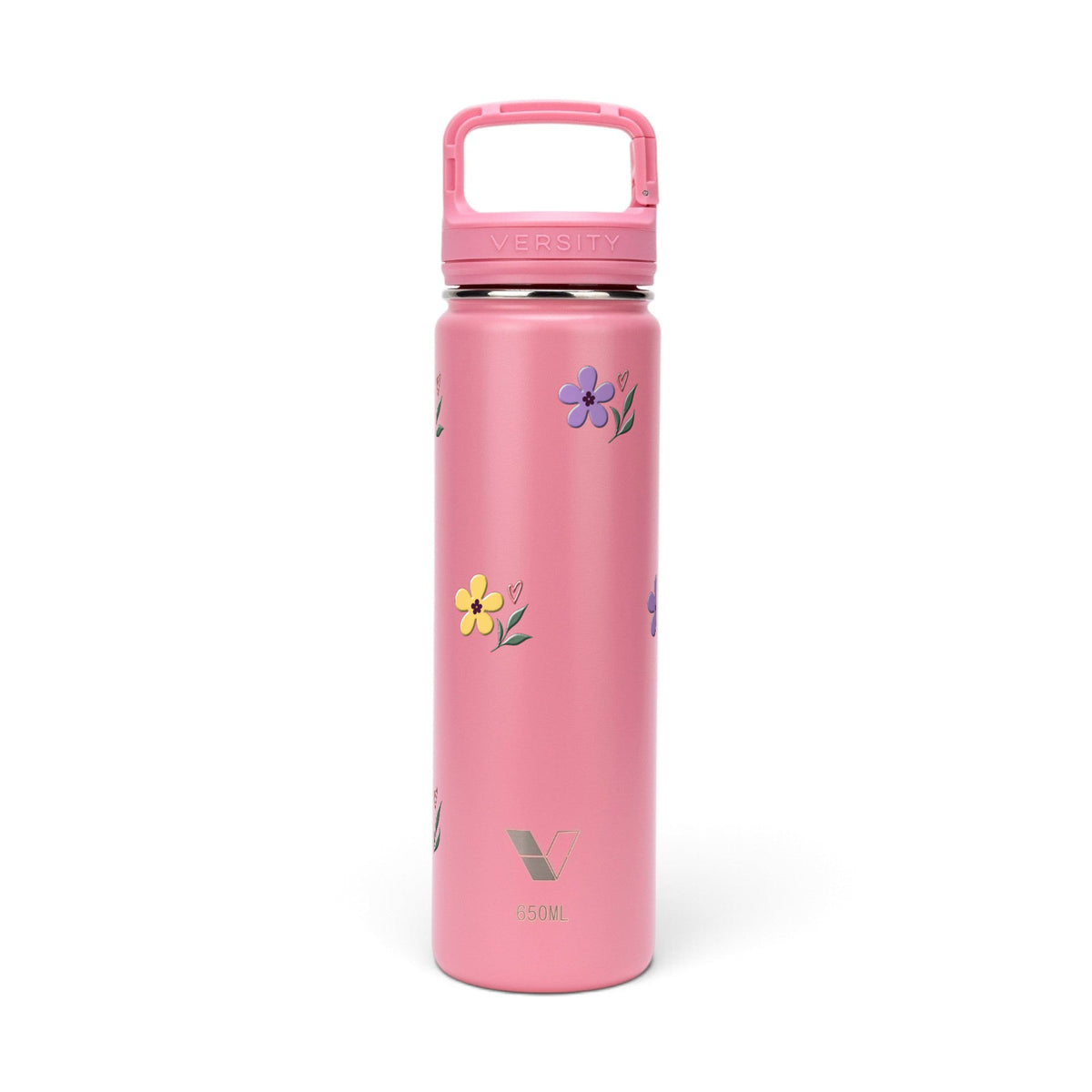 Garrafa Térmica Versity ColdKeeper 650ml Floral Club Rosa Chiclete