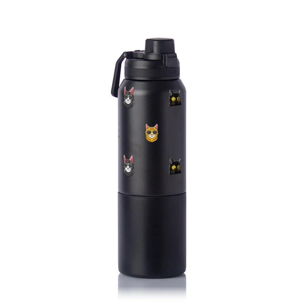 Garrafa Térmica PACCO Nexa 1000ml Gatos de Óculos Preto