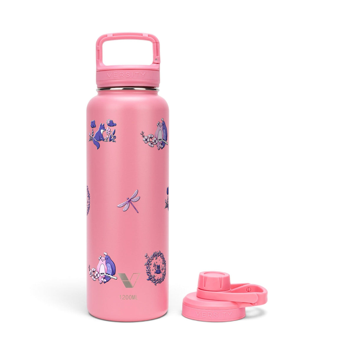 Garrafa Térmica Versity ColdKeeper 1200ml Natureza Lilás Rosa Chiclete