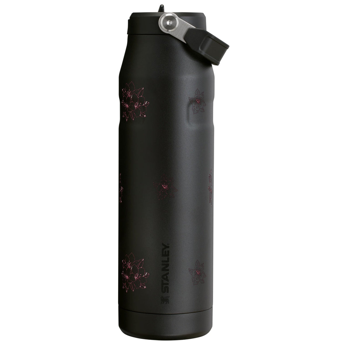 Garrafa Térmica Stanley Aerolight Flip Straw 1,1L Floral Rosa Black