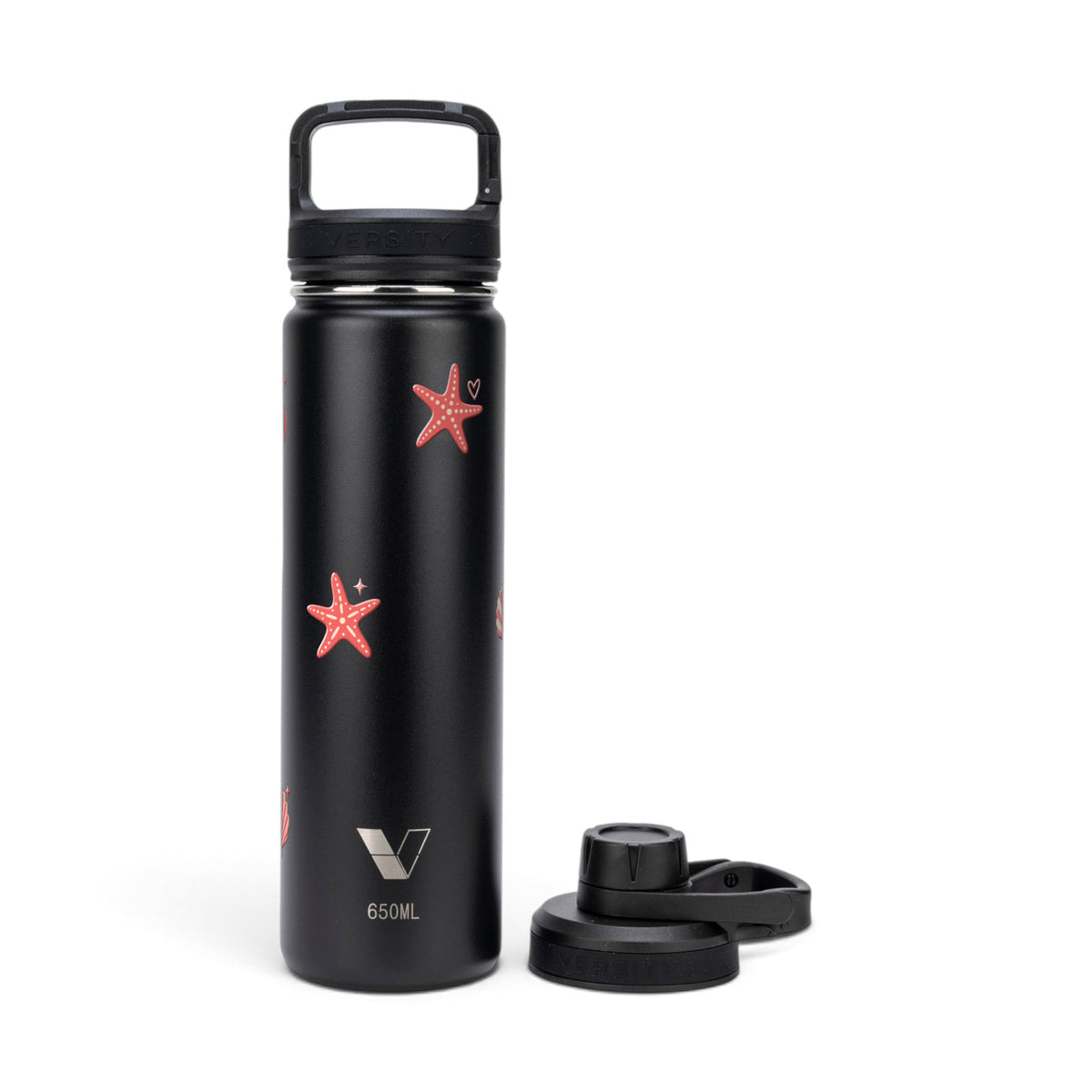 Garrafa Térmica Versity ColdKeeper 650ml Ocean Blush Preta
