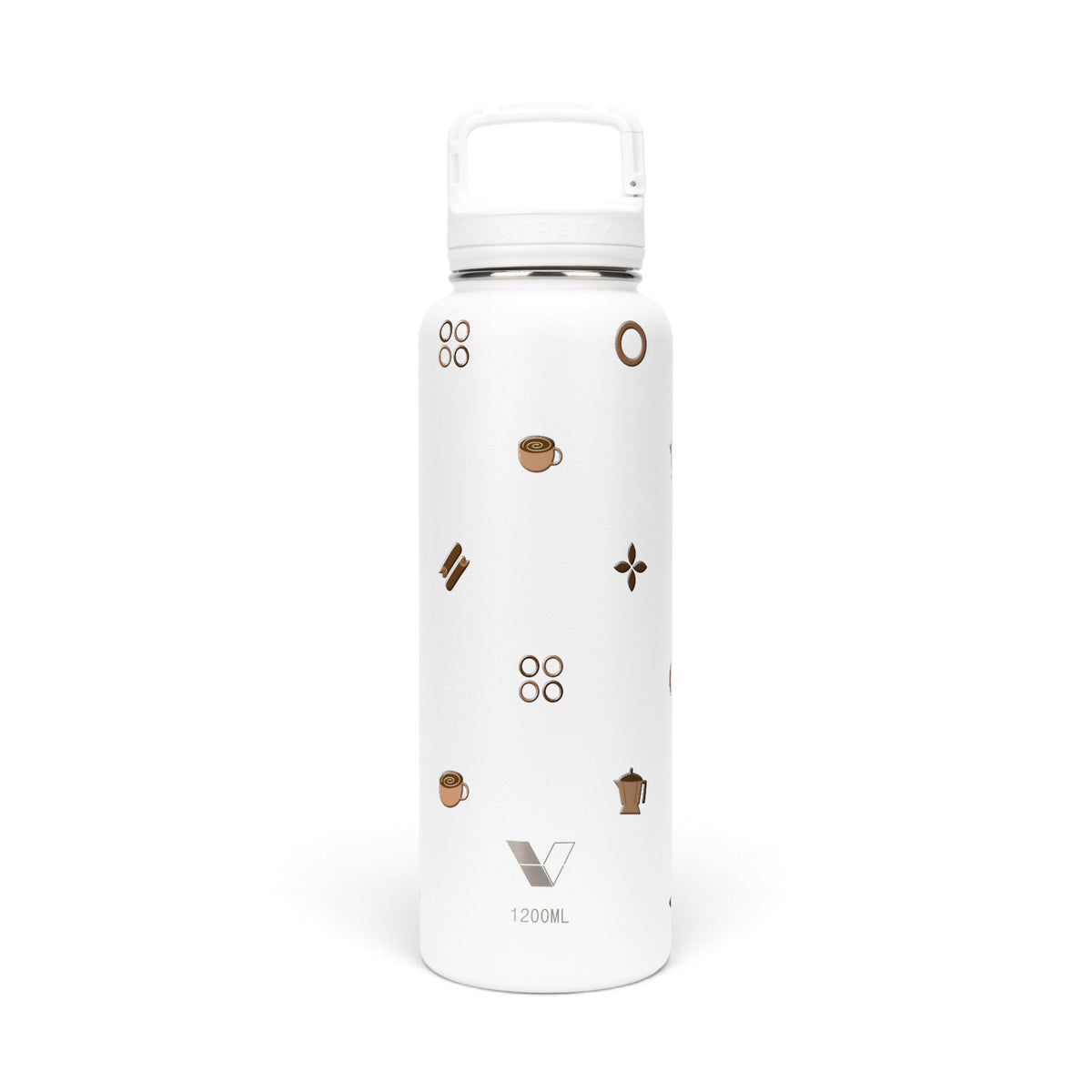 Garrafa Térmica Versity ColdKeeper 1200ml Coffee Branca, frente