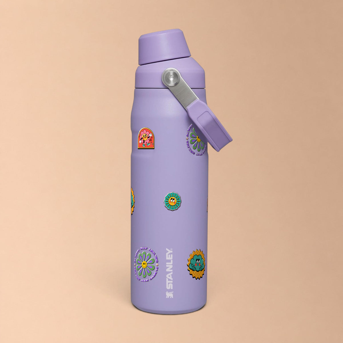 Garrafa Térmica Stanley Aerolight Fast Flow 710ml Retrô Good Vibes Lavender, frente