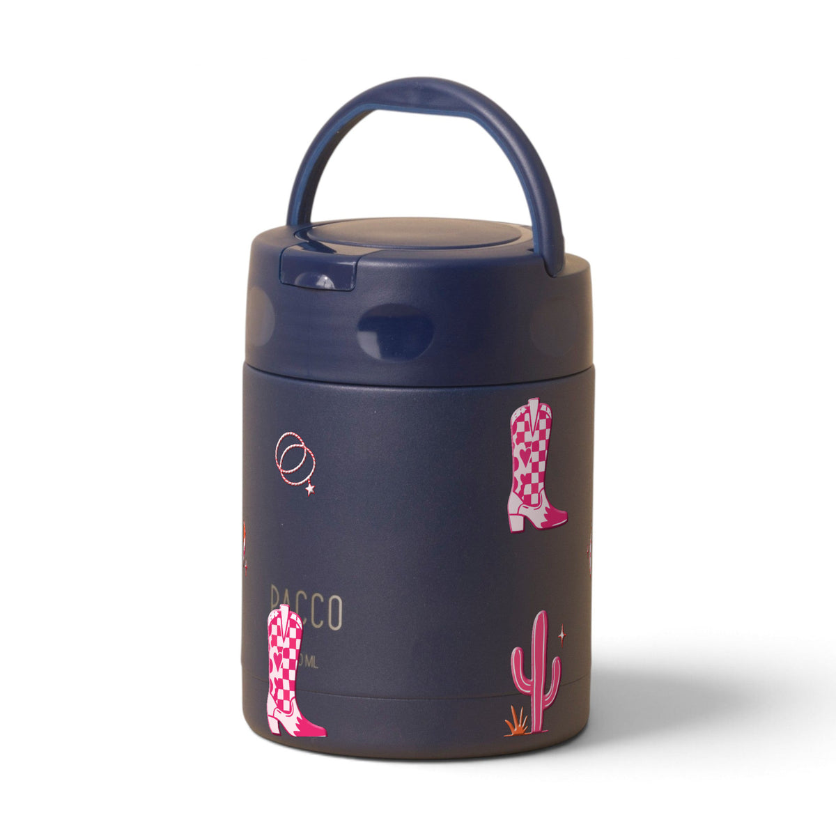 Pote Térmico PACCO FoodJar 350ml Country Rosa Marinho, frente