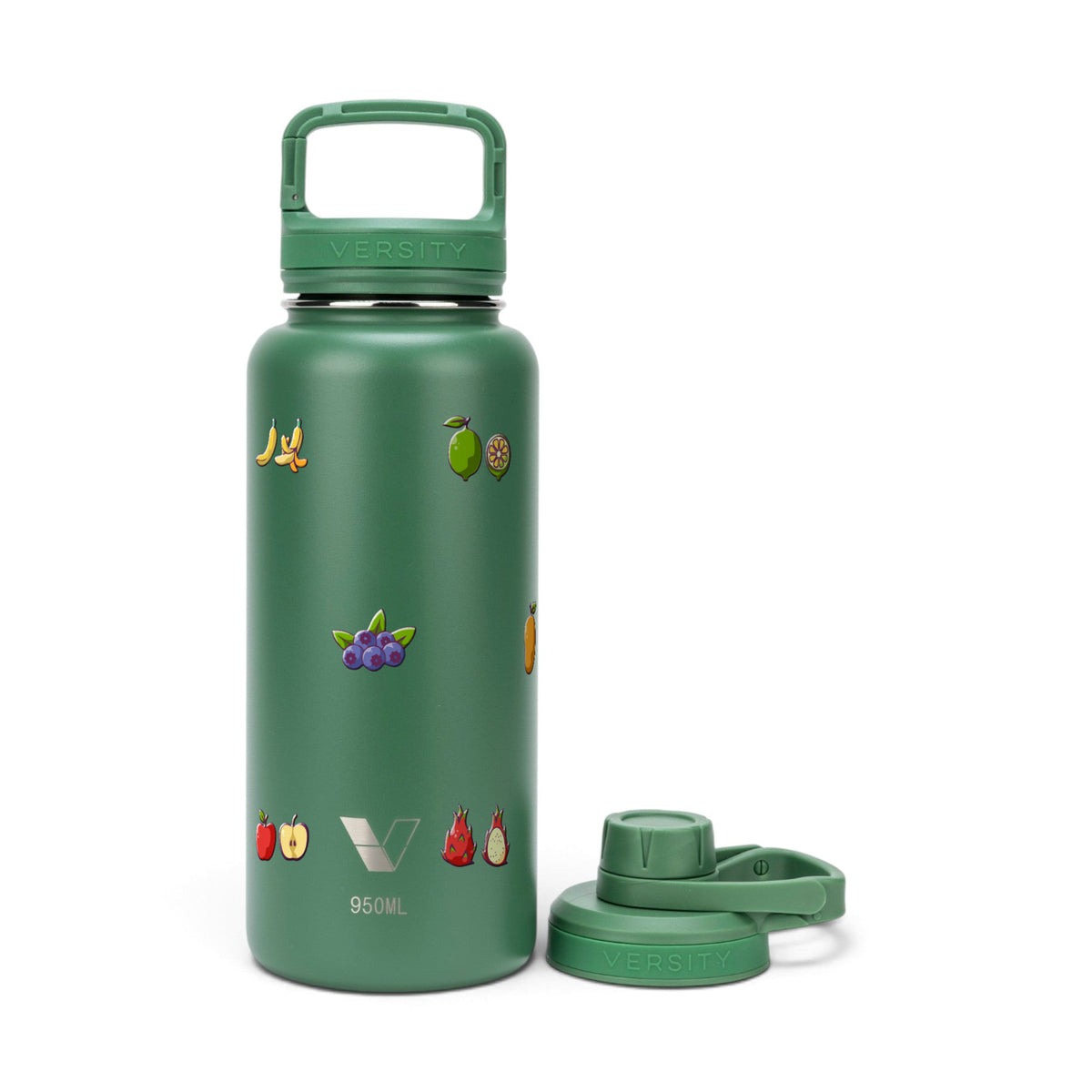 Garrafa Térmica Versity ColdKeeper 950ml Frutas Verde, frente
