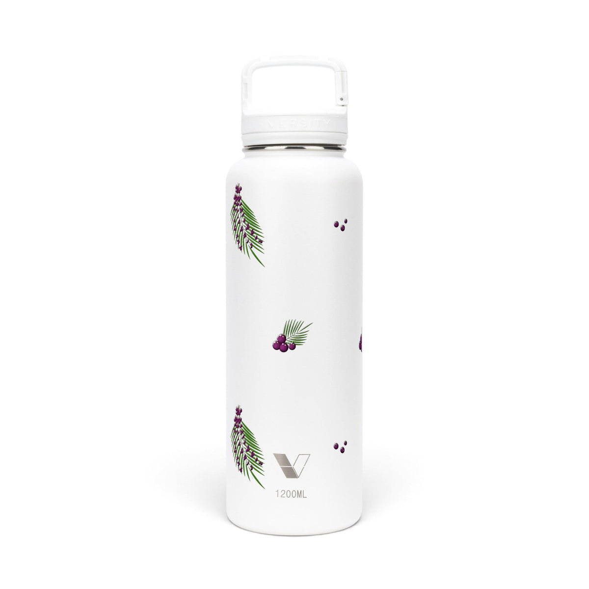 Garrafa Térmica Versity ColdKeeper 1200ml Açaí Branca, frente
