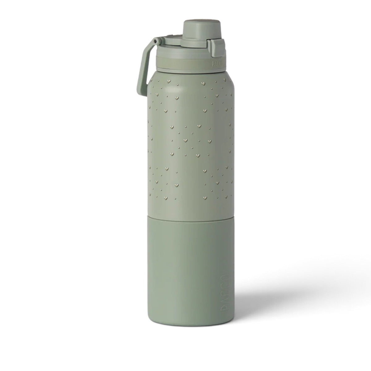 Garrafa Térmica PACCO Nexa 1000ml Corações Sálvia Aqua Grey, frente