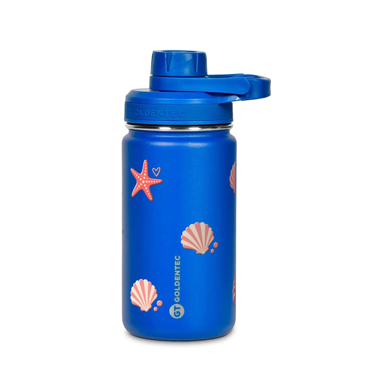 Garrafa Térmica Goldentec 350ml Ocean Blush Azul, frente