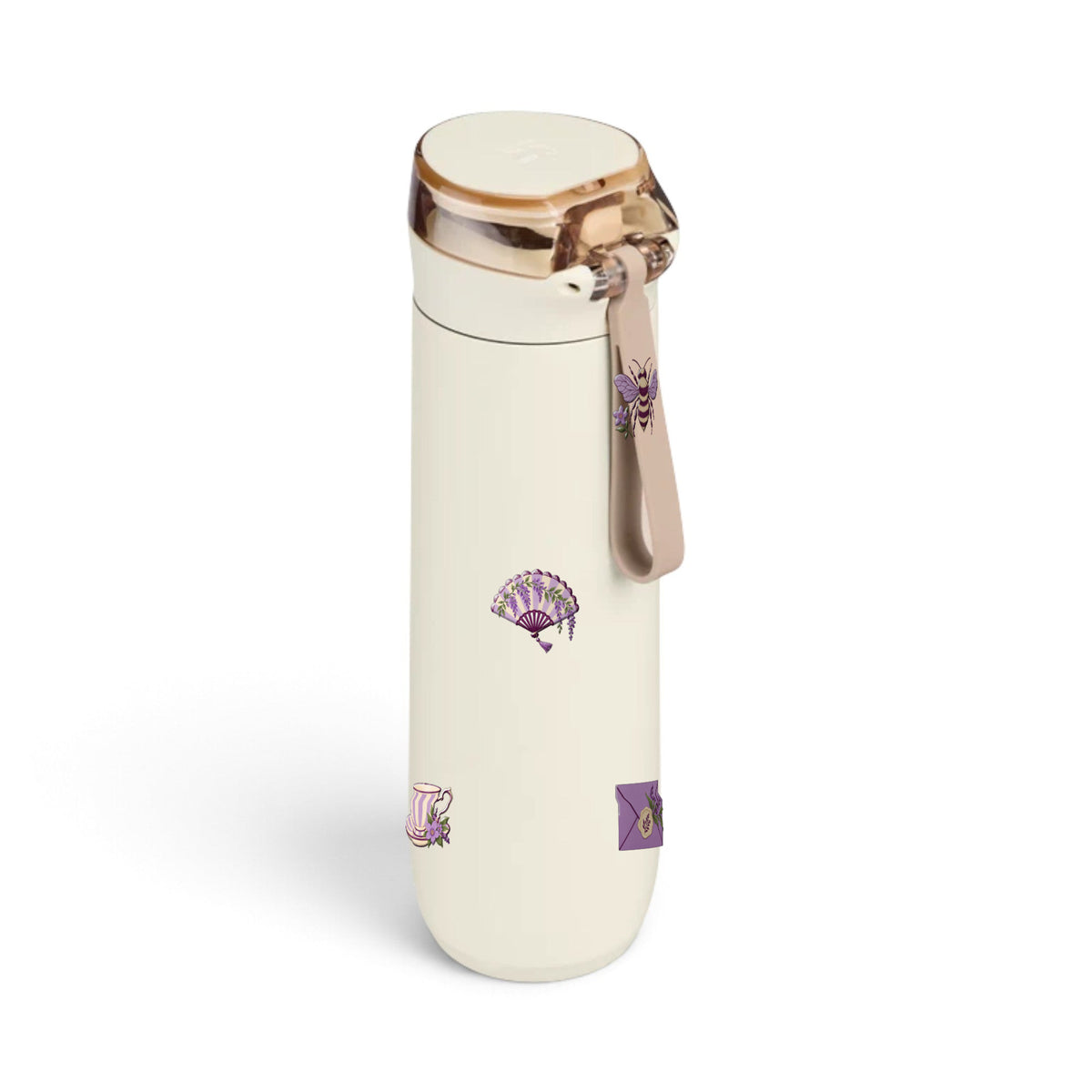 Garrafa Térmica Stanley Flowstate Spring 591ml Lavanda Botânica Cream, frente