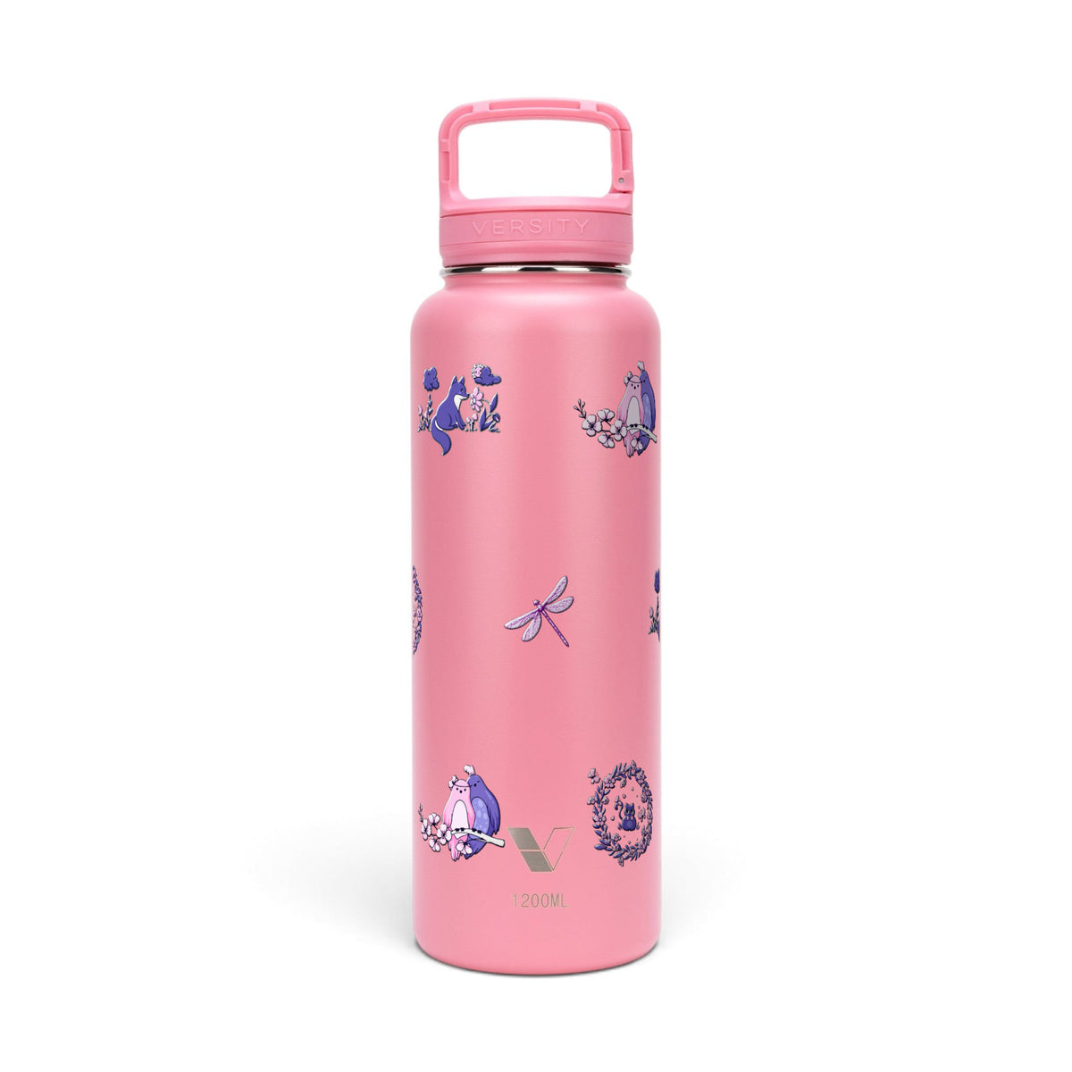 Garrafa Térmica Versity ColdKeeper 1200ml Natureza Lilás Rosa Chiclete, frente