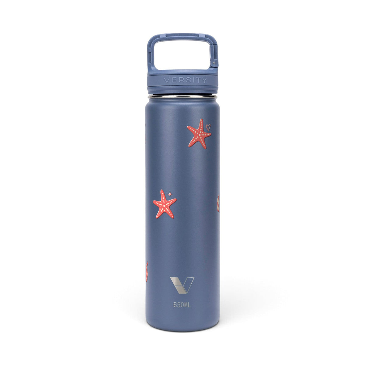 Garrafa Térmica Versity ColdKeeper 650ml Ocean Blush Azul, frente