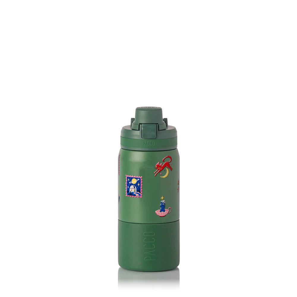 Garrafa Térmica PACCO Nexa 440ml After Hours Verde Militar, frente
