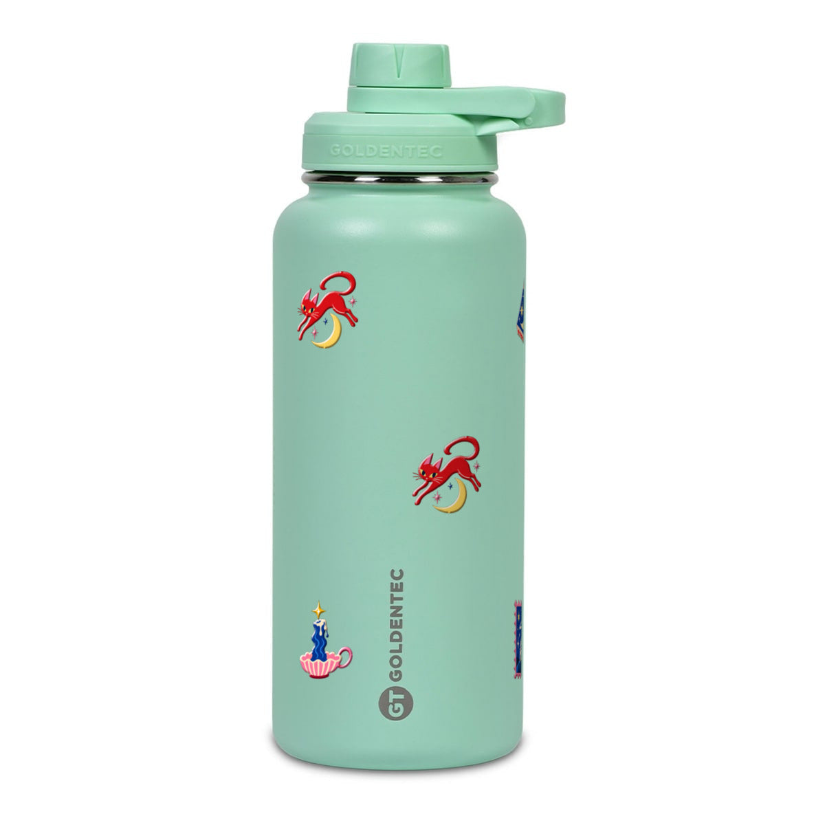 Garrafa Térmica Goldentec 1000ml After Hours Verde Menta, frente