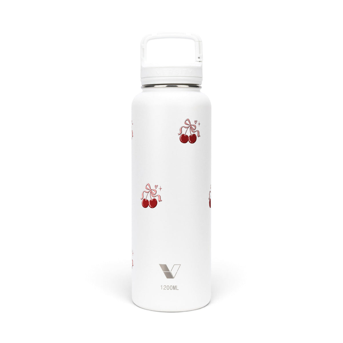 Garrafa Térmica Versity ColdKeeper 1200ml Cereja Pop Branca, frente