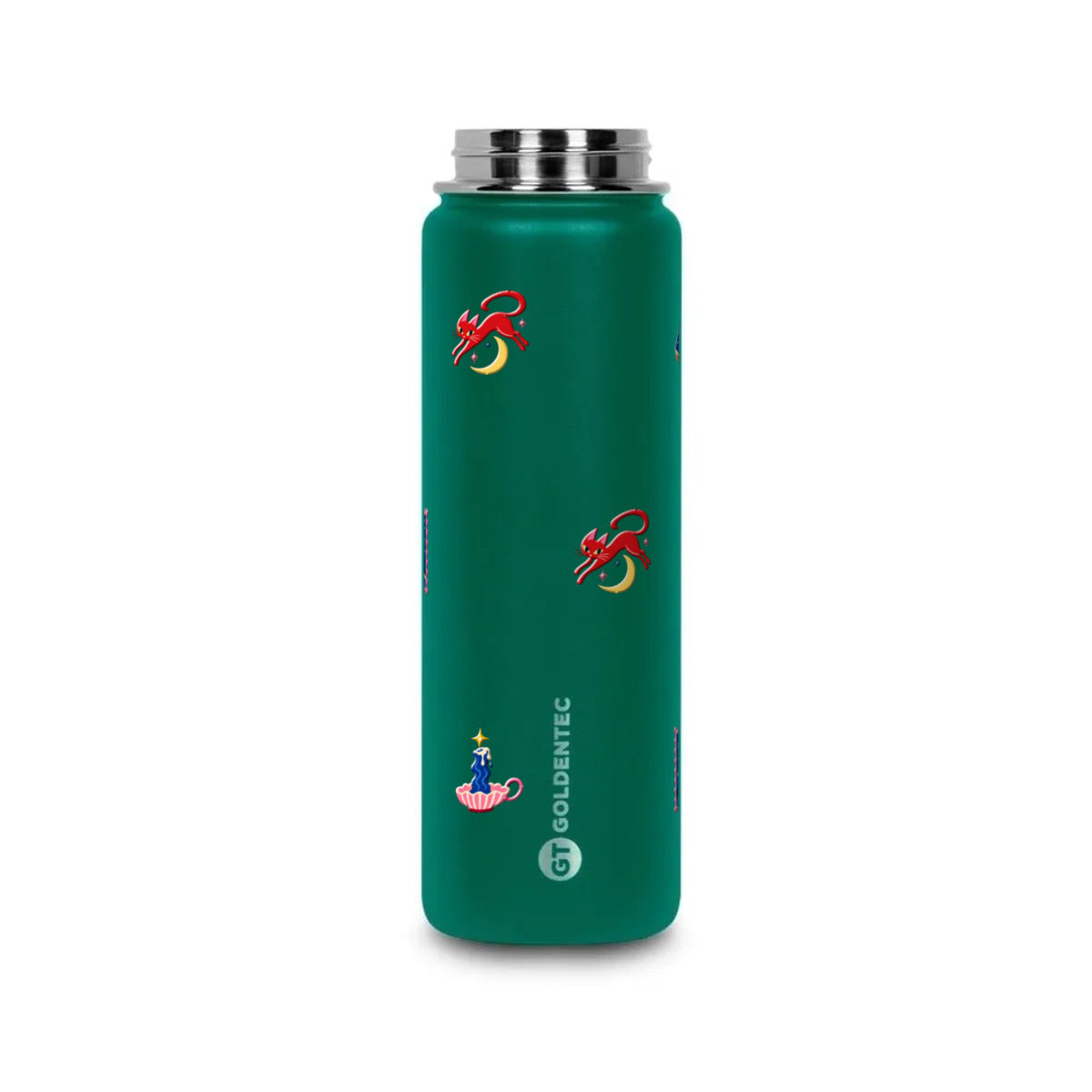 Garrafa Térmica Goldentec 750ml After Hours Verde Militar, frente