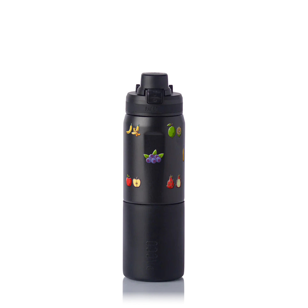 Garrafa Térmica PACCO Nexa 600ml Frutas PRETO, frente