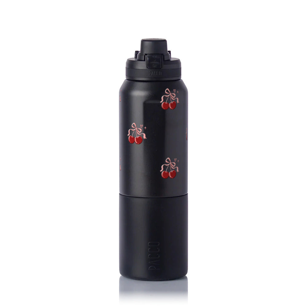 Garrafa Térmica PACCO Nexa 1000ml Cereja Pop Preto, frente