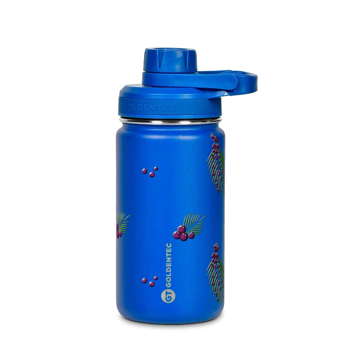 Garrafa Térmica Goldentec 350ml Açaí Azul, frente