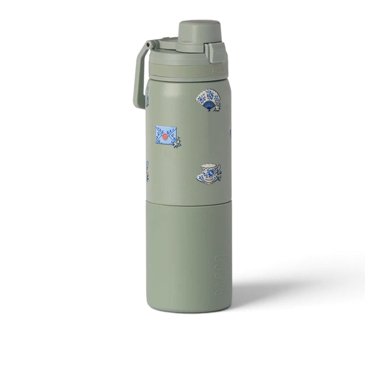 Garrafa Térmica PACCO Nexa 600ml Porcelana Azul Aqua Grey, frente