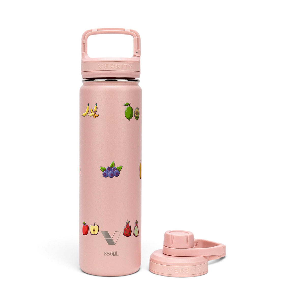 Garrafa Térmica Versity ColdKeeper 650ml Frutas Rose, kit