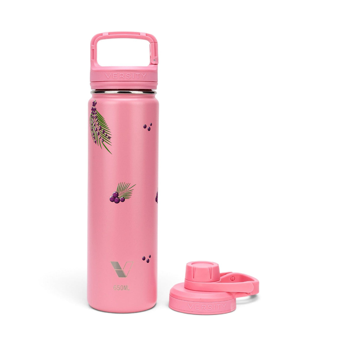 Garrafa Térmica Versity ColdKeeper 650ml Açaí Rosa Chiclete, kit