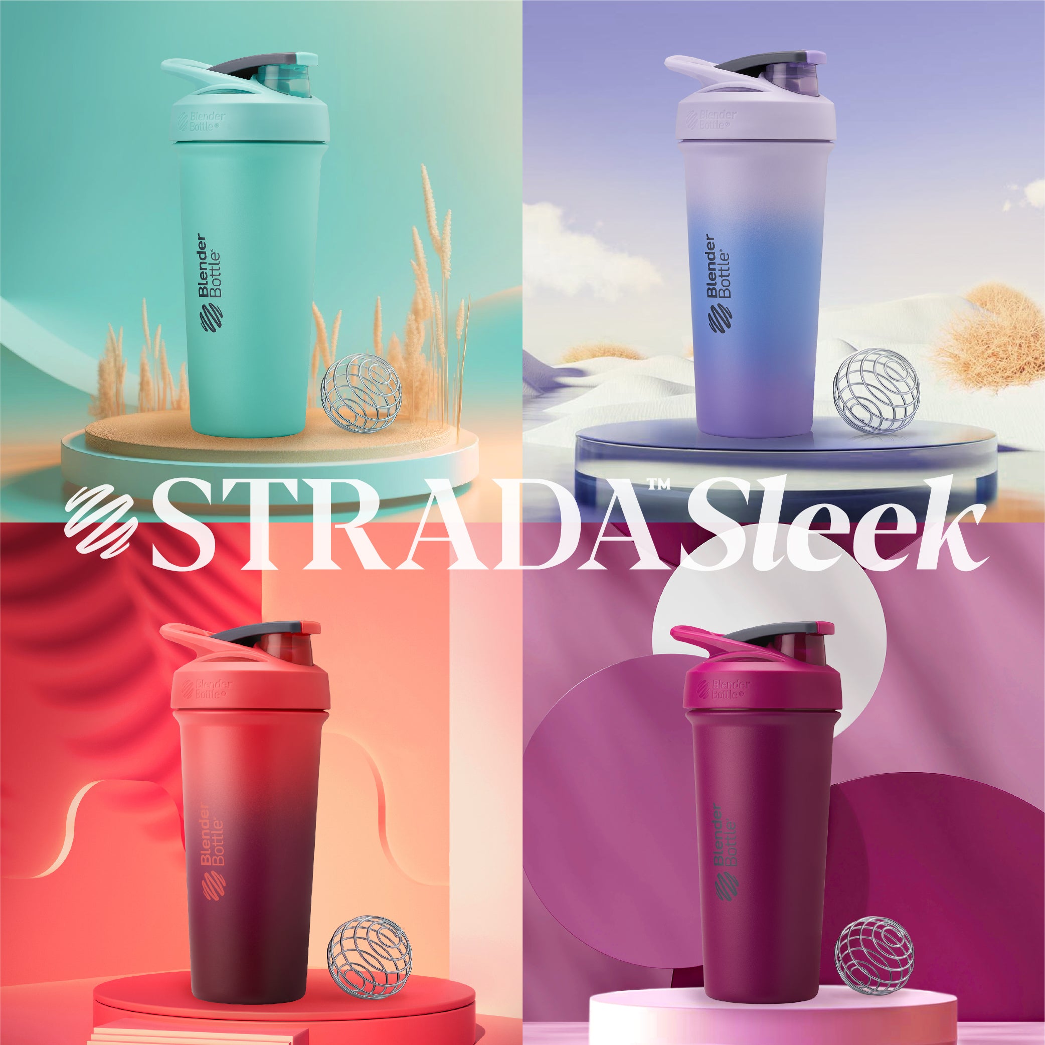 Coqueteleira Blender Bottle Strada Sleek 740ml