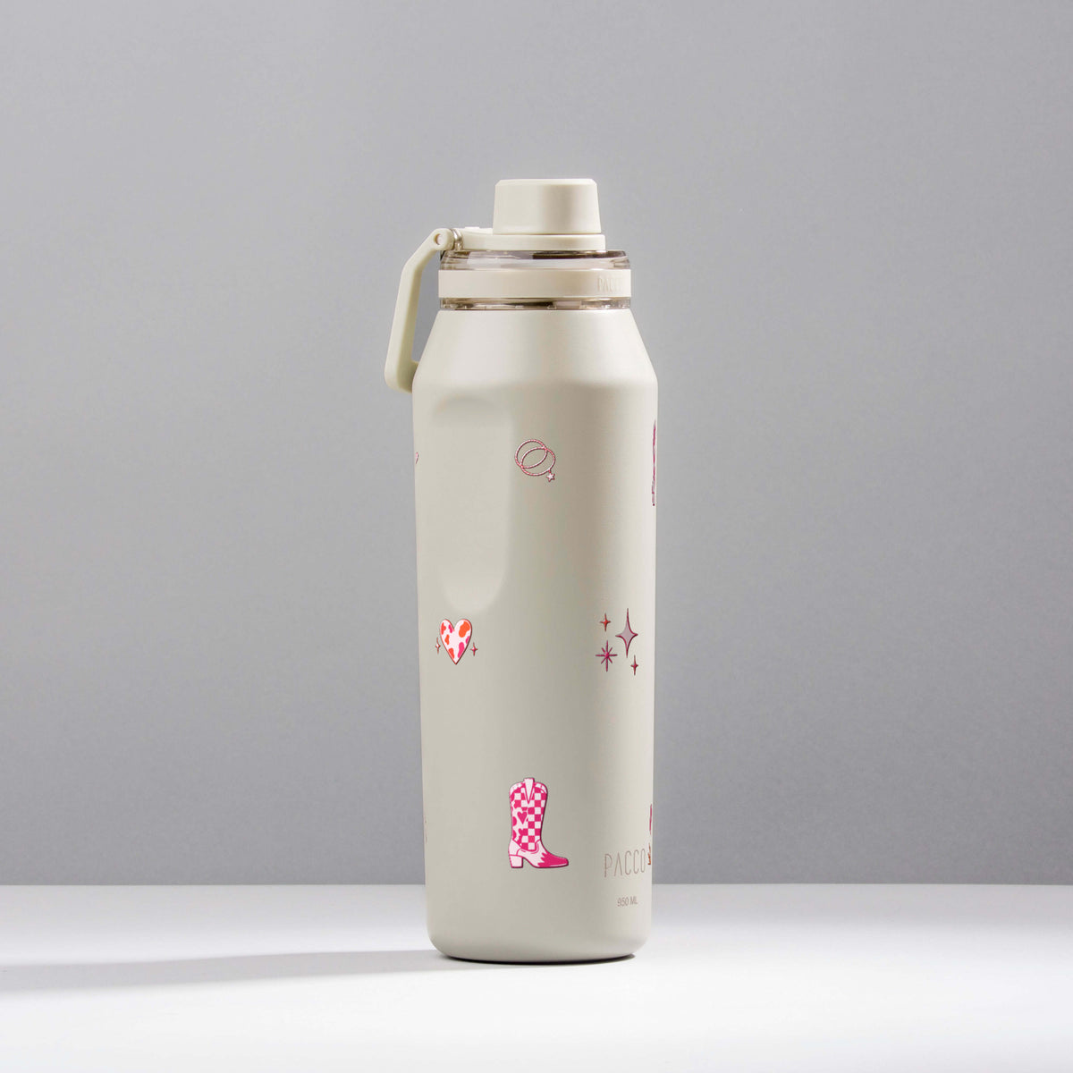 Garrafa Térmica PACCO Vyta 950ml Country Rosa Creme, foto de estúdio