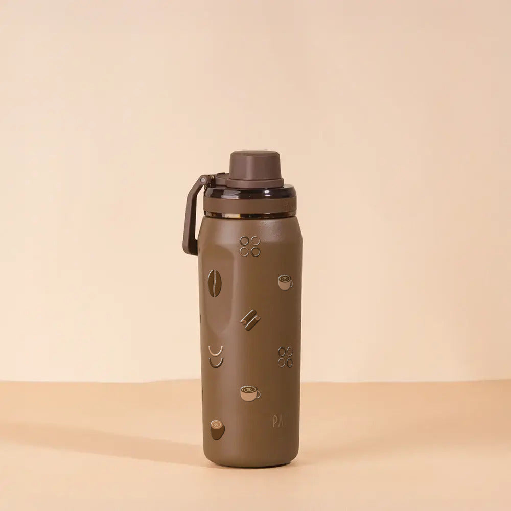 Garrafa Térmica PACCO Vyta 500ml Coffee Chocolate, foto de estúdio