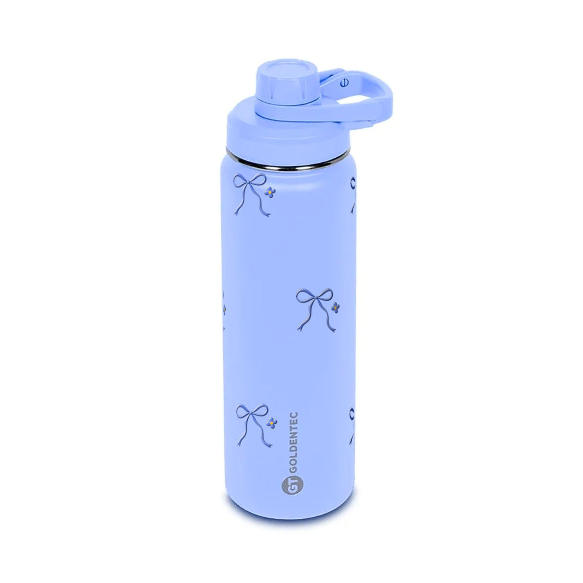 Garrafa Térmica Goldentec 750ml Laço Leve Lavanda, frente
