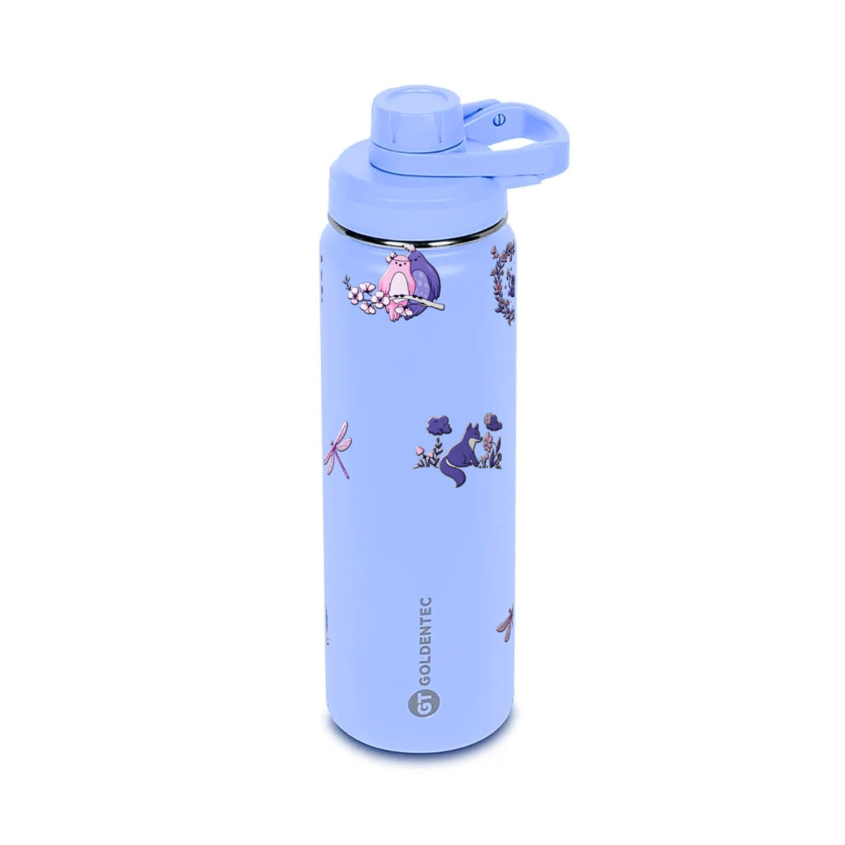 Garrafa Térmica Goldentec 750ml Natureza Lilás Lavanda, frente