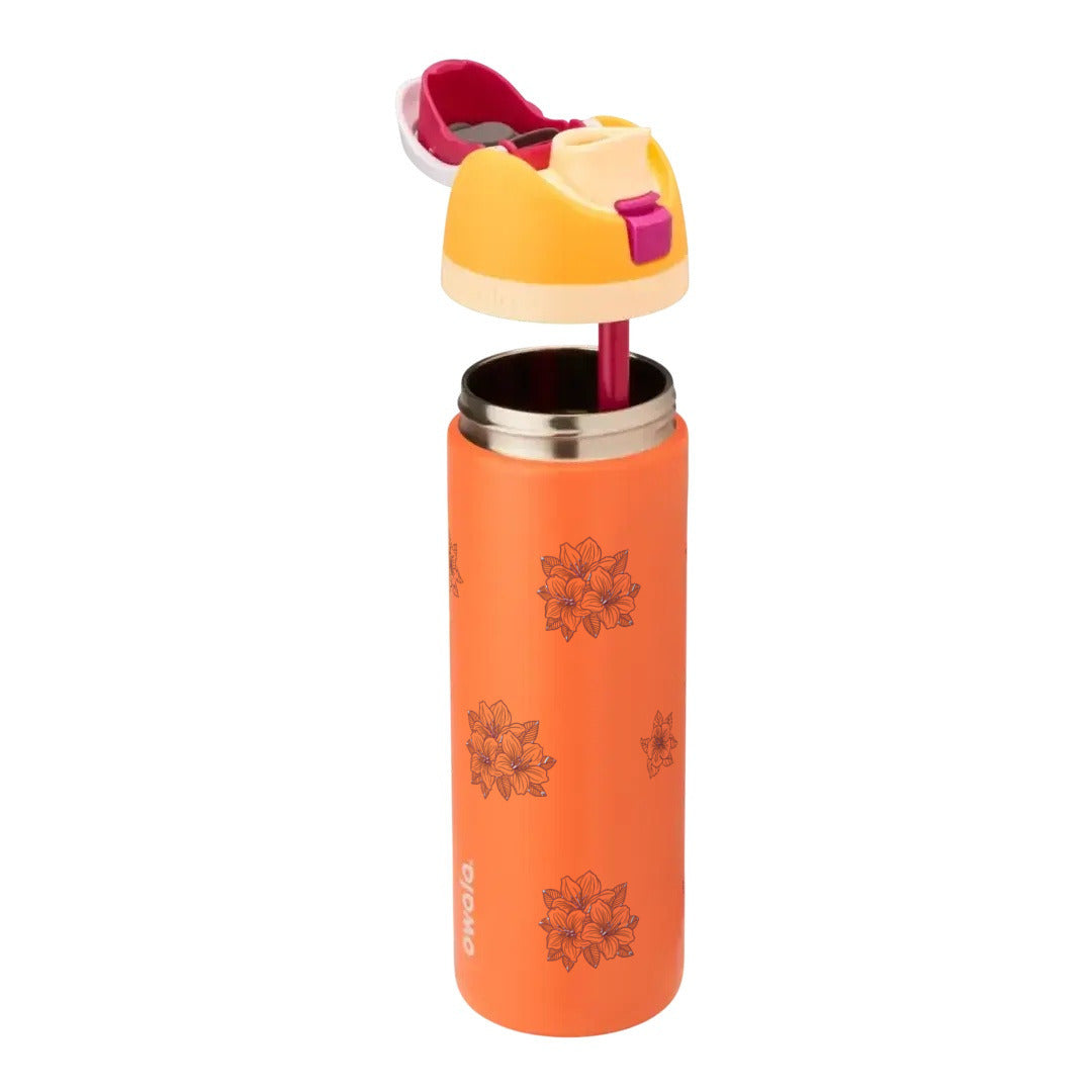 Garrafa Térmica Owala FreeSip 710ml Floral Rosa Citrus Crush, sem tampa