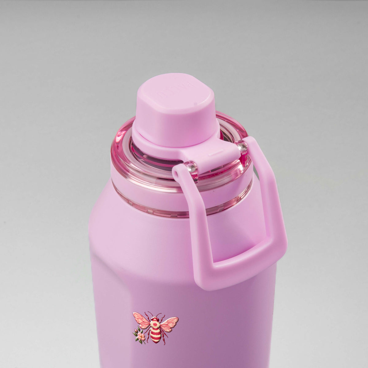 Garrafa Térmica PACCO Vyta 1200ml Rosé Romântico Lilás, vista de cima
