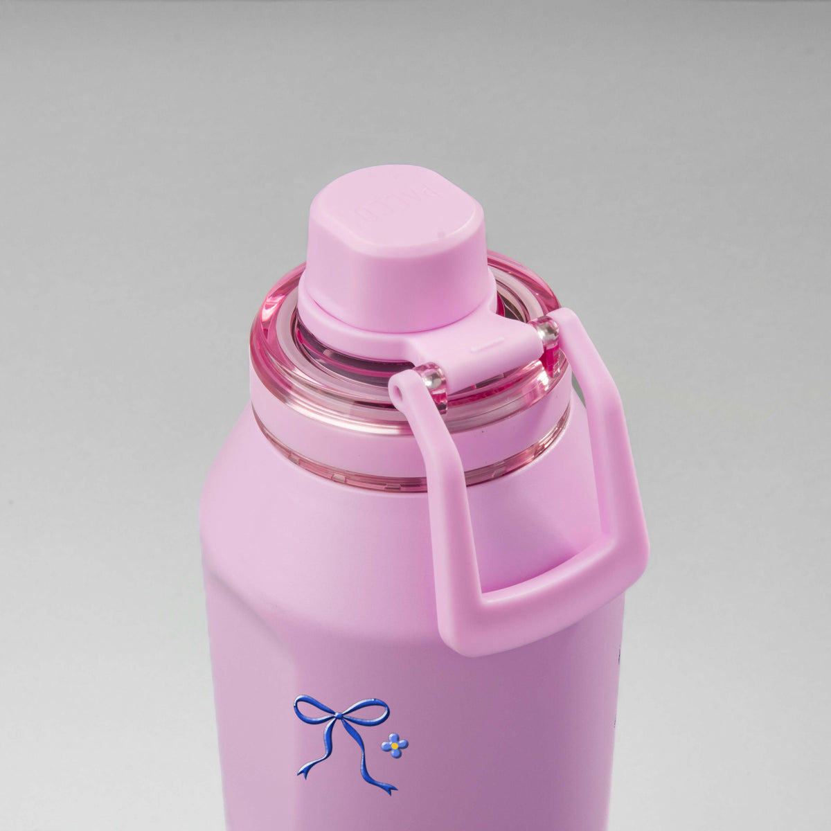 Garrafa Térmica PACCO Vyta 1200ml Laço Leve Lilás, vista de cima
