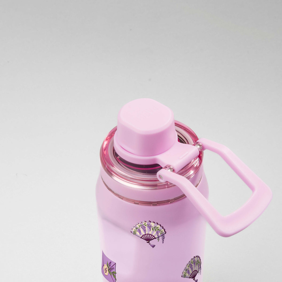 Garrafa Térmica PACCO Vyta 350ml Lavanda Botânica Lilás, alca fora