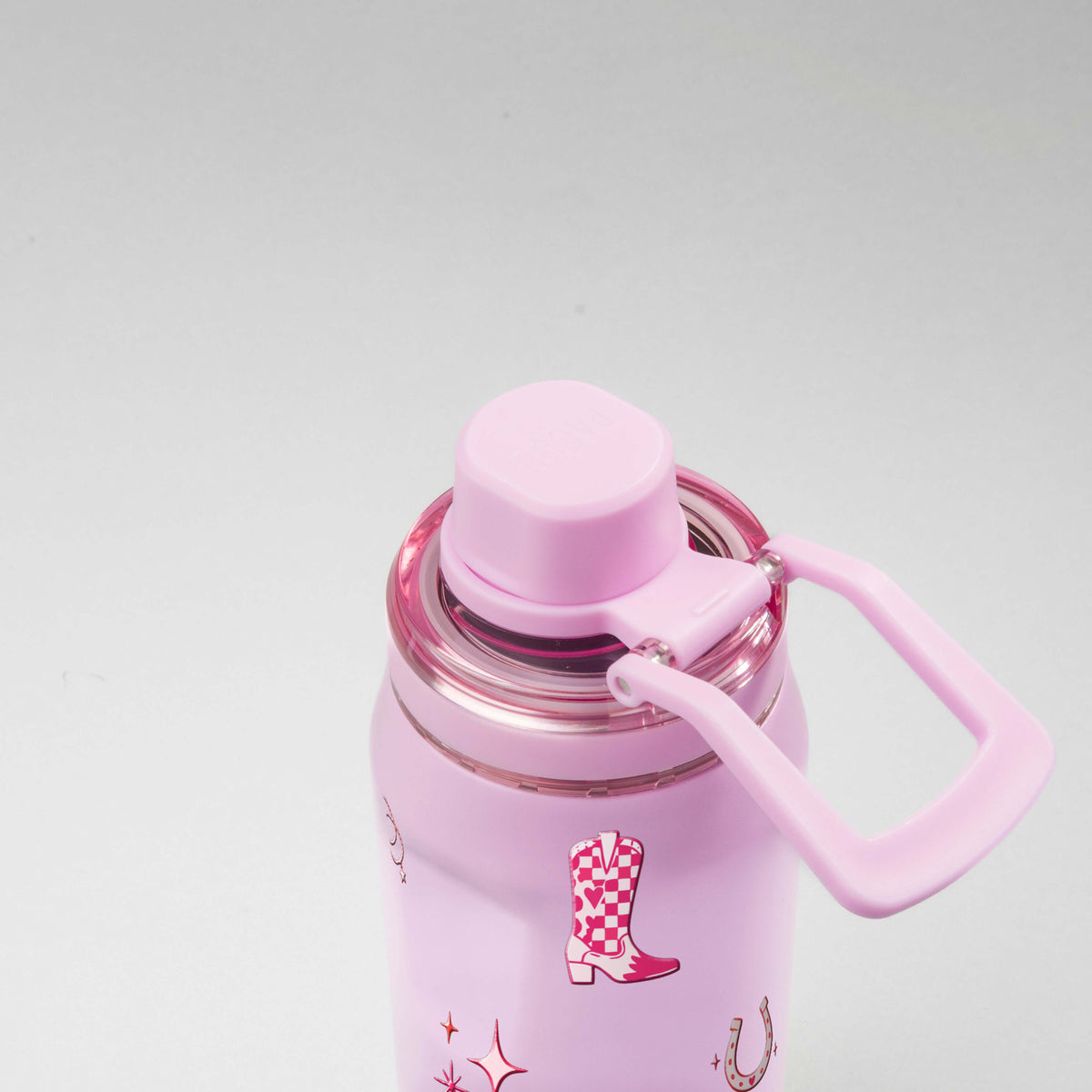 Garrafa Térmica PACCO Vyta 350ml Country Rosa Lilás, alca fora